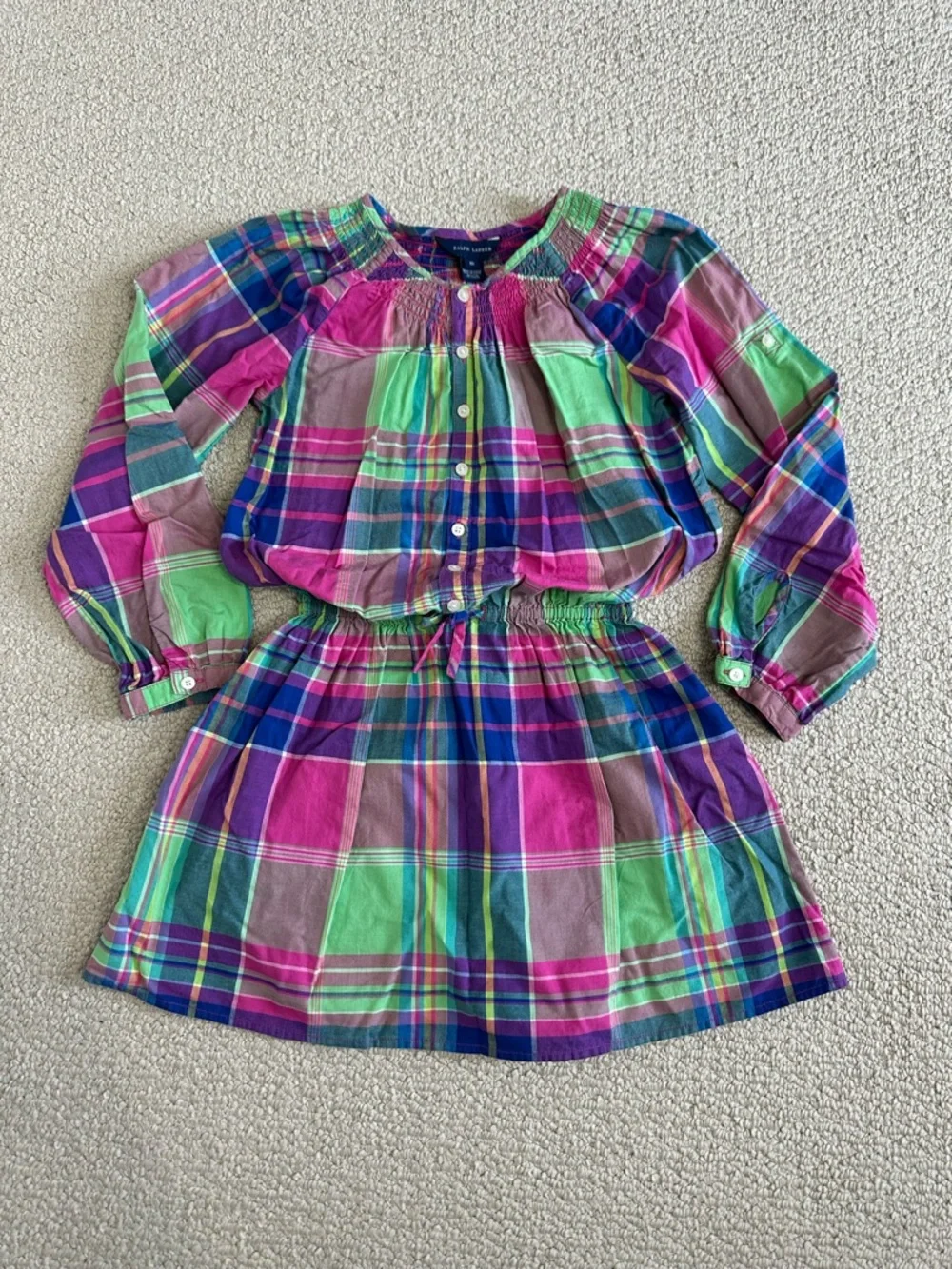 Ralph Lauren Girls Dress Size 10 Plaid